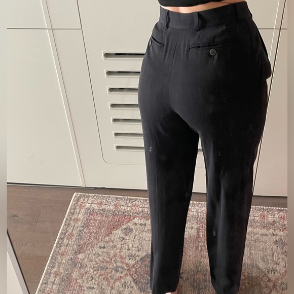 Giorgio Armani vintage pinstripe tapered straight leg pant - Picture 3 of 5